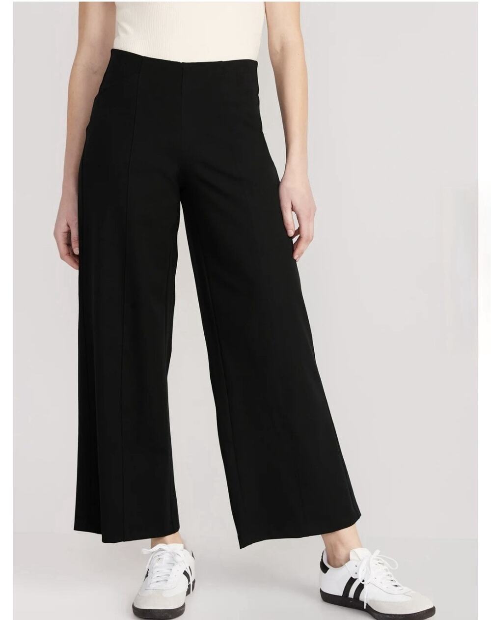 Old Navy Black Wide Leg Pixie Pants NWT Size M Petite